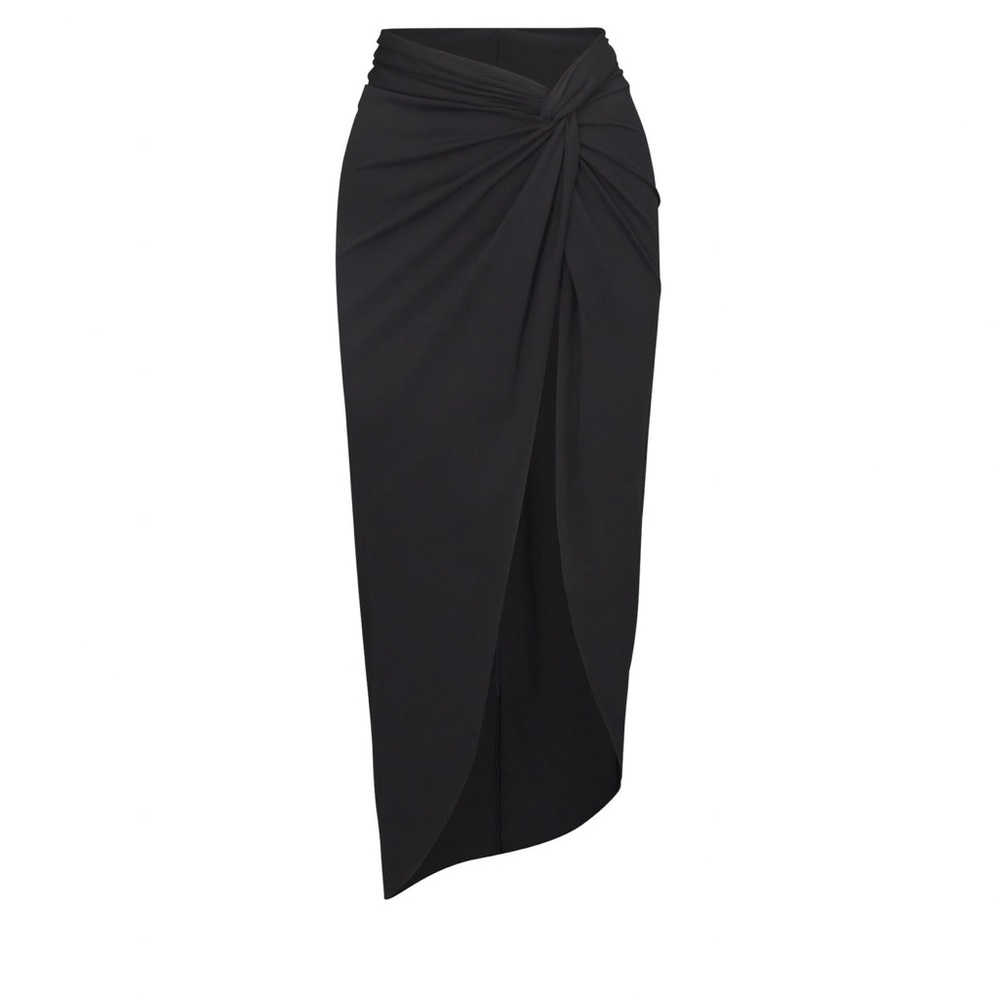 SKIMS Black Twist Front Swim Sarong - Picture 4 of 13